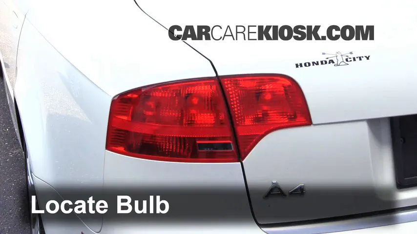 2006 Audi A4 Quattro 2.0L 4 Cyl. Turbo Lights Tail Light (replace bulb)